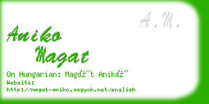 aniko magat business card